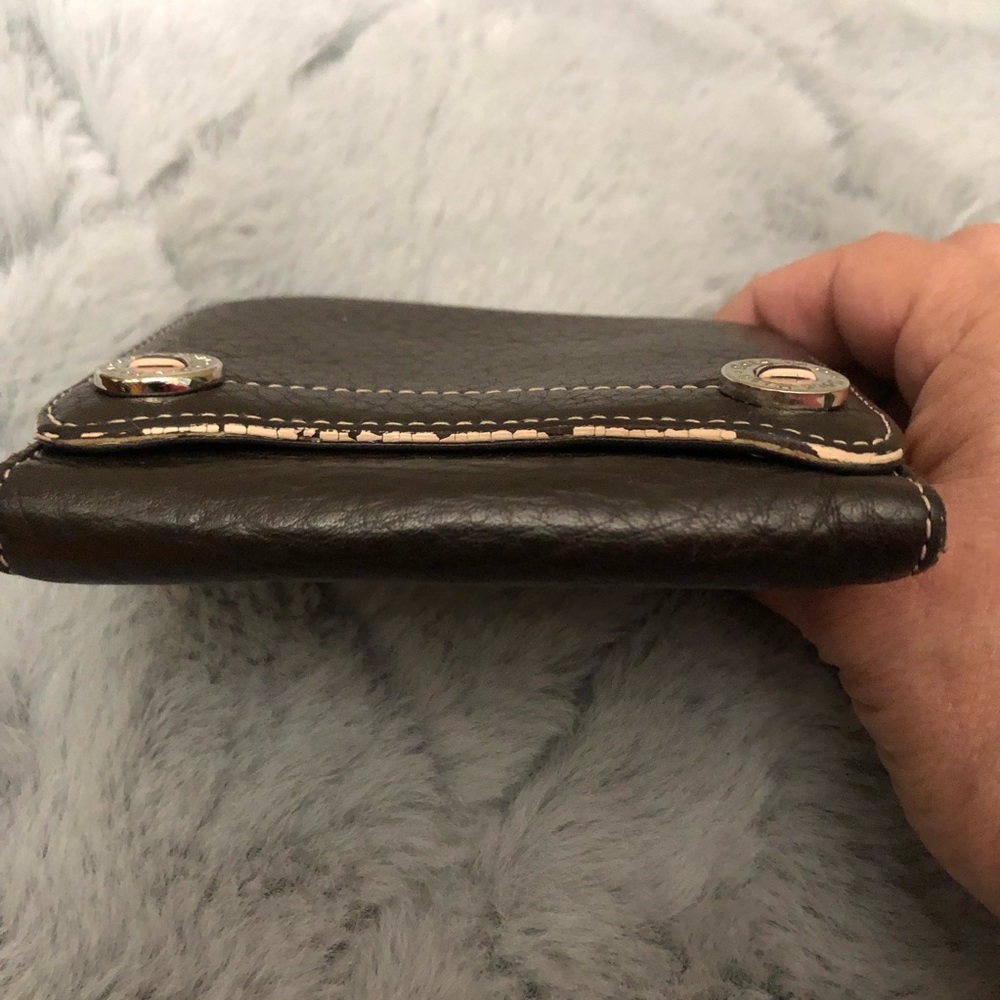 🌟RARE🌟COLE HAAN Vintage leather handbag, brown with pale pink striping - Picture 15 of 15
